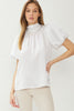 The Nylan Balloon Sleeve High Neck Top