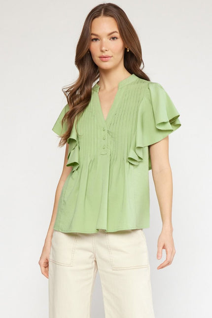 The Oliver Pleated Top