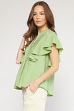 The Oliver Pleated Top