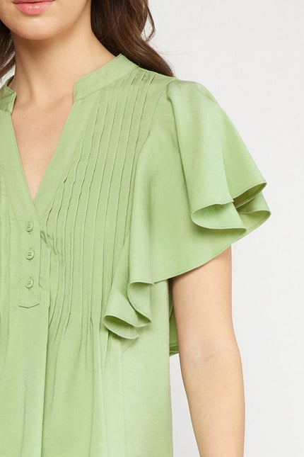 The Oliver Pleated Top