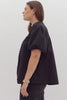 The Raven Puff Sleeve Crochet Button Up
