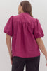 The Raven Puff Sleeve Crochet Button Up