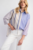 Jac + Co Mixed Stripe Button Down