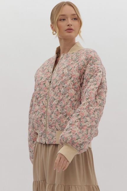 The Nelly Floral Print Zip-up Jacket