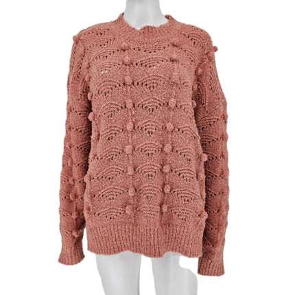 Balls Open Knit Sweater in Mushroom